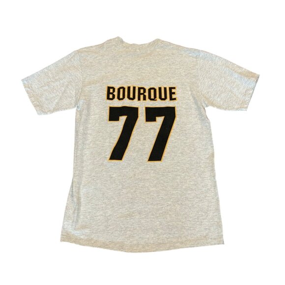 Vintage 1993 Property of Boston Bruins Ray Bourque #77 Single Stitch T-Shirt L - Picture 2 of 8